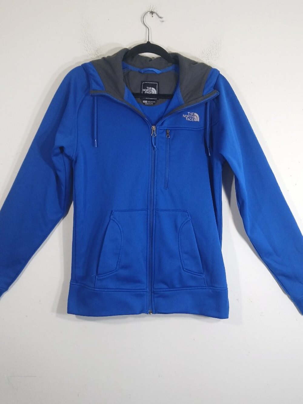 The North Face Men Blue Hoodie XS Full Zip Fleece Jacket Outdoor